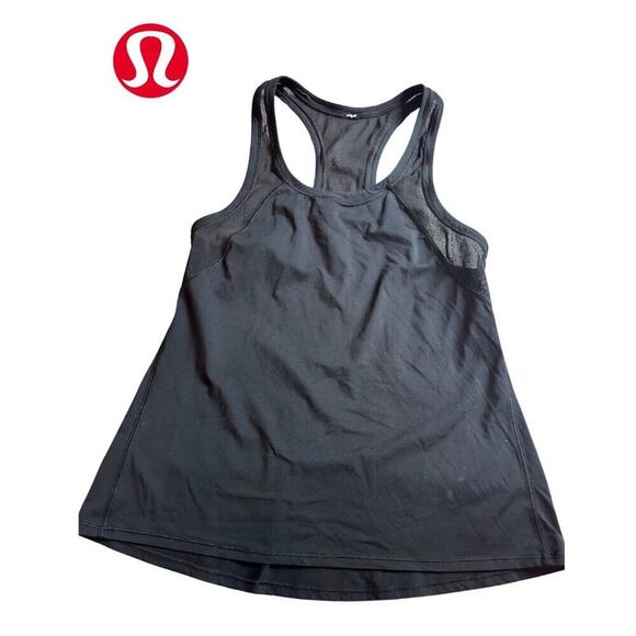 Lululemon Half-Mesh Tank, Black | Size 4-6 - Picture 12 of 13